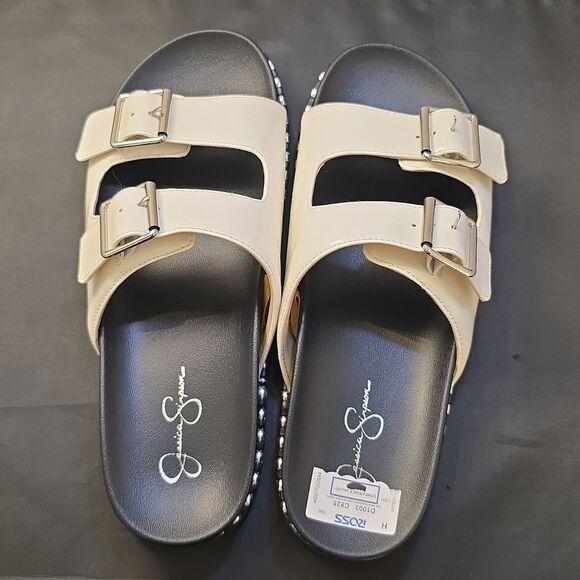 BRAND NEEW JESSICA SIMPSON WOMEN'S  DOUBLE  BUCKLE SANDALS G1 - Picture 5 of 15